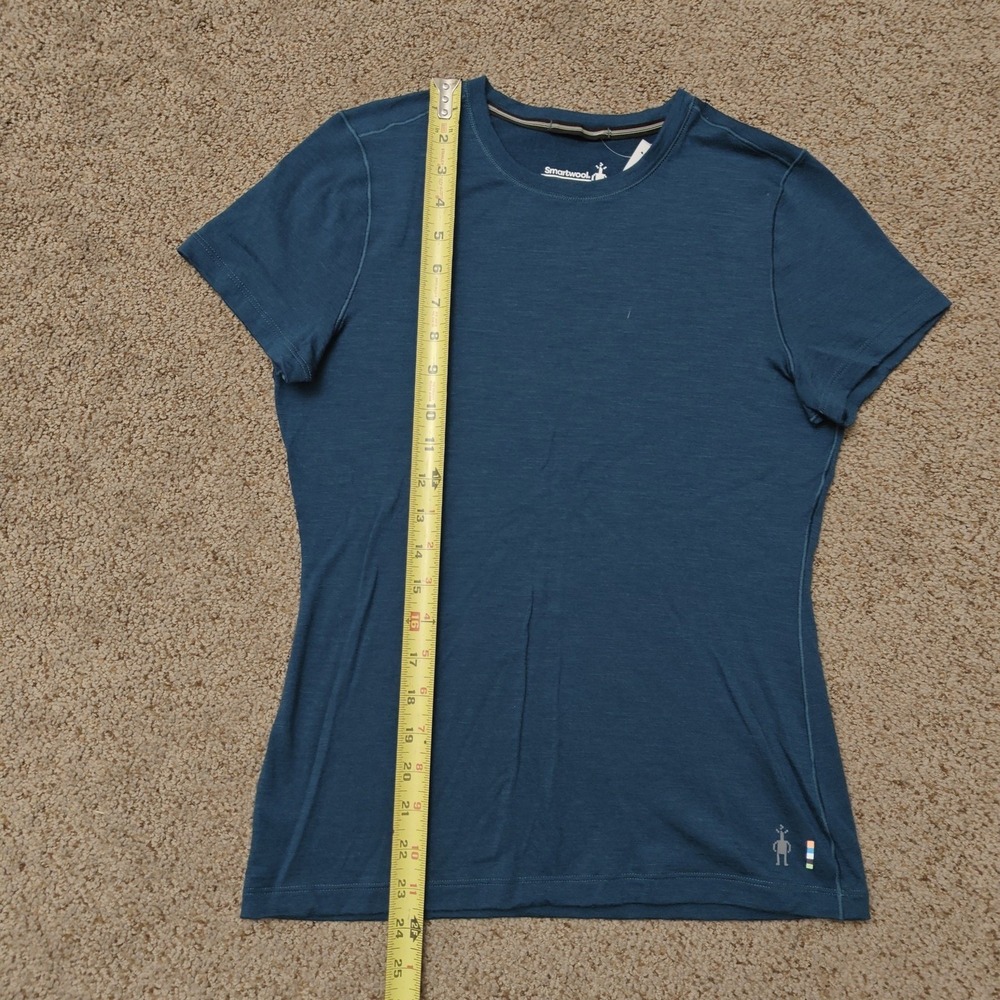 SMARTWOOL Women T Shirt XS Blue Merino Wool Gorpcore Activewear Base Layer - Picture 8 of 13